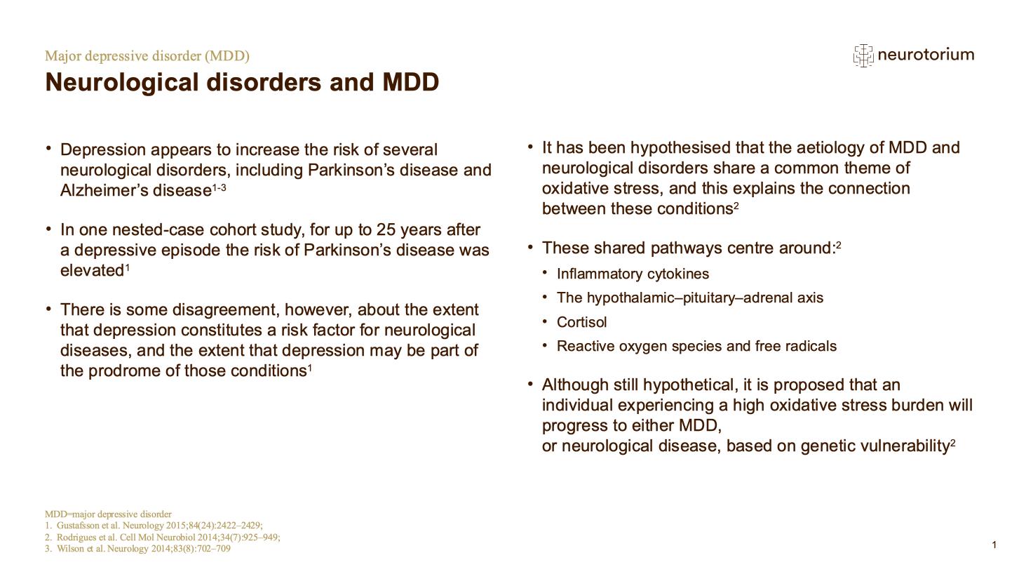Major Depressive Disorder – Comorbidities – slide 14